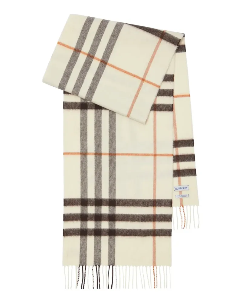 Burberry Karierter Schal - Weiß Weiß