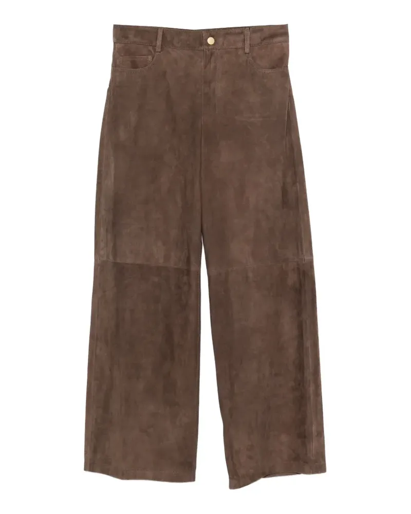 Max Mara Hose aus Wildleder - Braun Braun