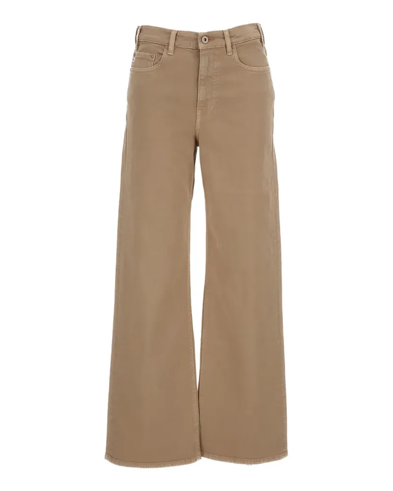 Adriano Goldschmied High-Waist-Jeans mit weitem Bein - Nude Nude