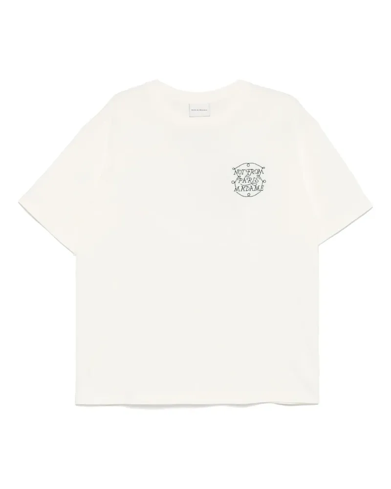 Drôle de Monsieur Besticktes T-Shirt - Weiß Weiß