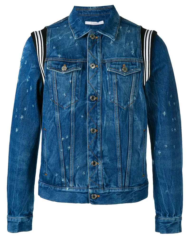Givenchy Jeansjacke in Distressed-Optik - Blau Blau