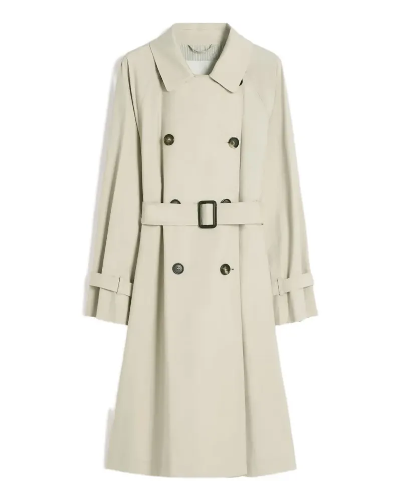 Max Mara buttoned belted raincoat - Nude Nude