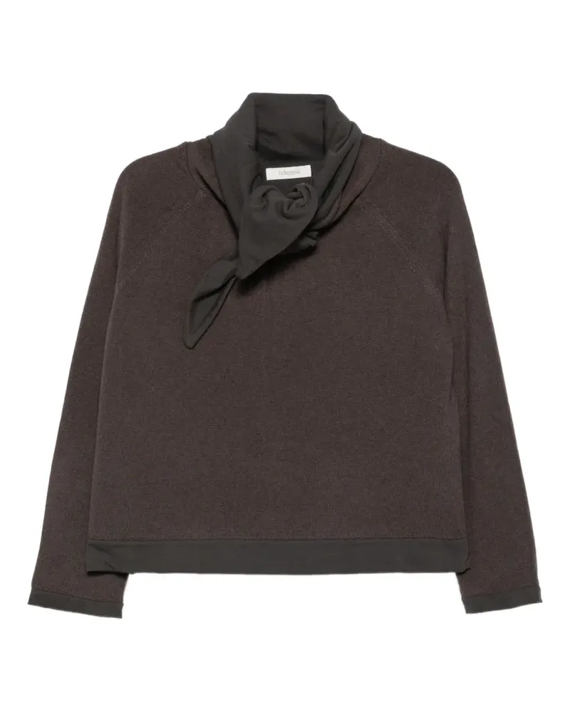 JcSophie Poppy Pullover mit Raglanärmeln und Schaldetail - Braun Braun