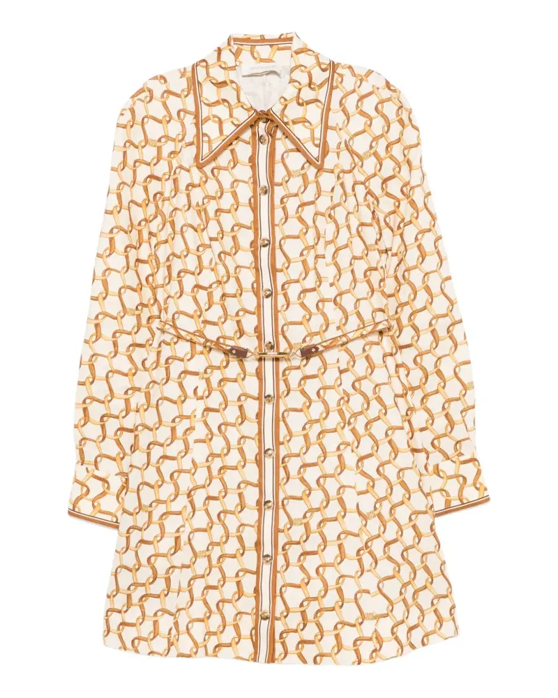 Zimmermann Aula Minikleid mit Ketten-Print - Nude Nude