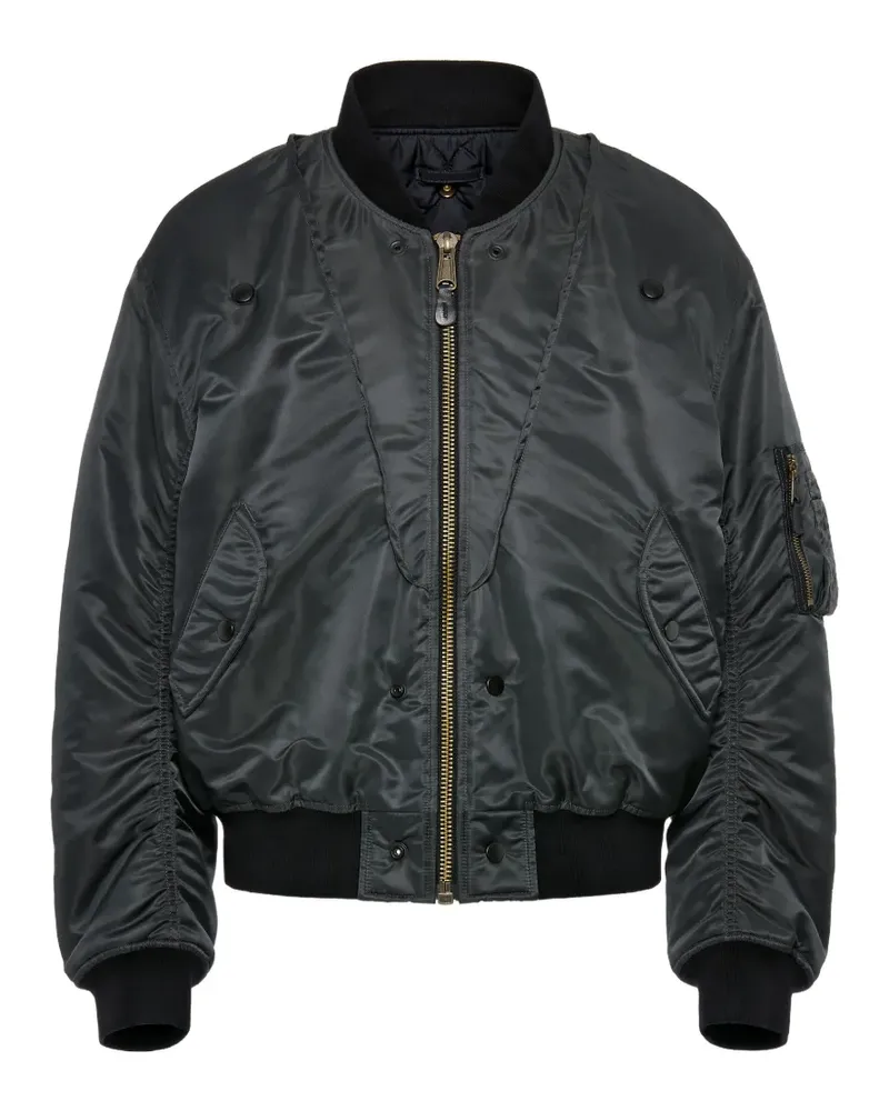Maison Margiela Wendbare Bomberjacke mit Signature-Stickerei - Grau Grau
