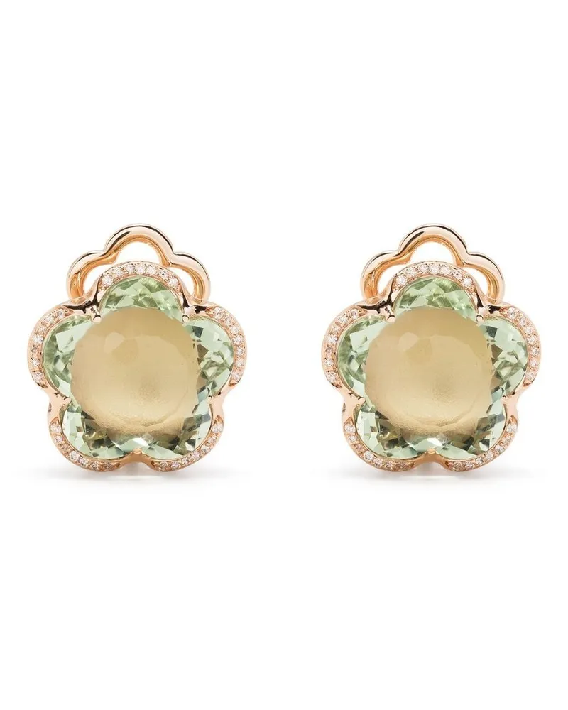 Pasquale Bruni 18kt Bon Ton Rotgoldohrringe mit Diamanten - Rosa Rosa