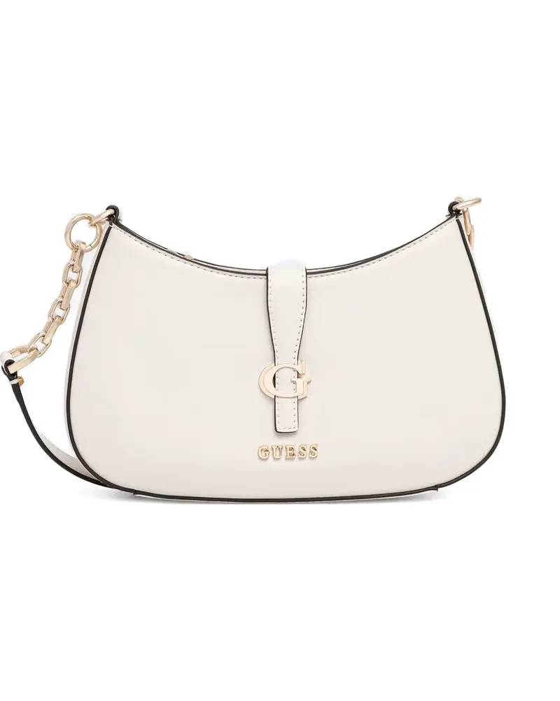 Guess Schultertasche mit Kettendetail - Weiß Weiß
