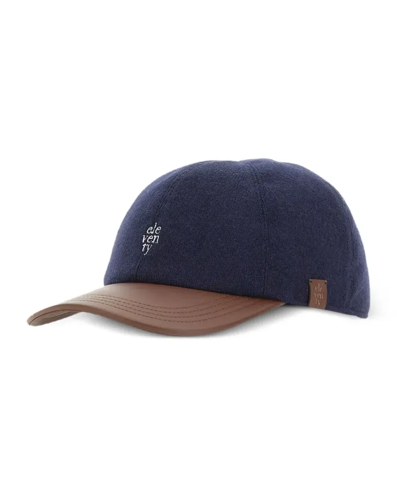 Eleventy logo-embroidered baseball cap - Blau Blau