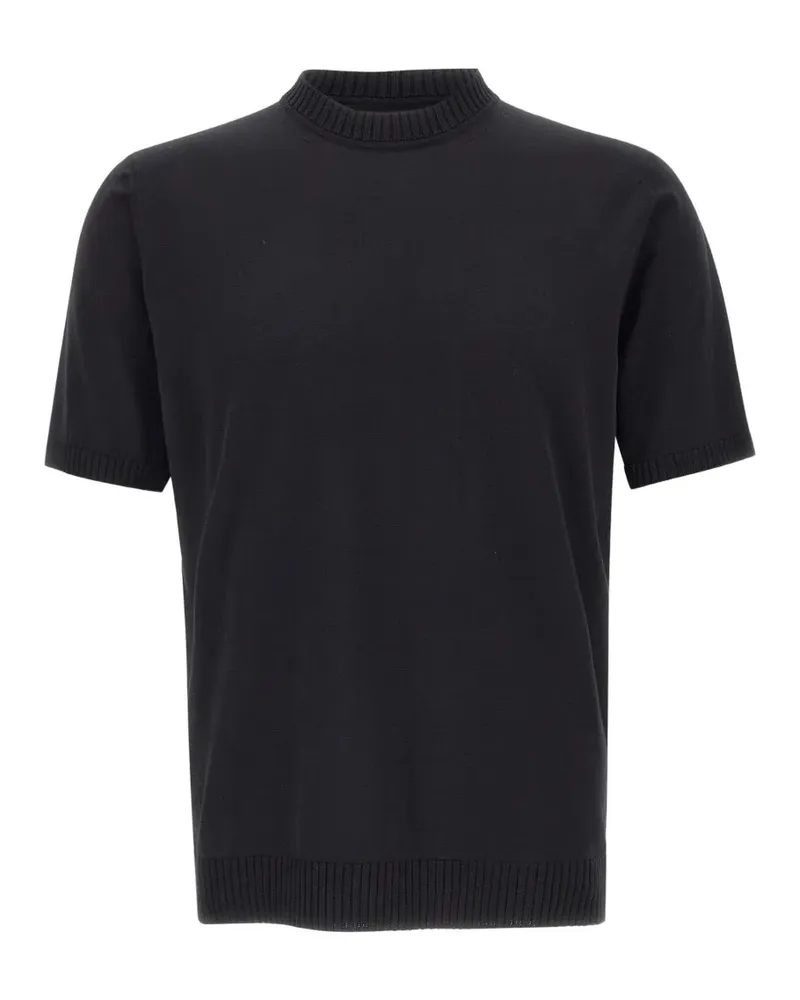 Filippo de Laurentiis ribbed crewneck short-sleeves sweater - Schwarz Schwarz