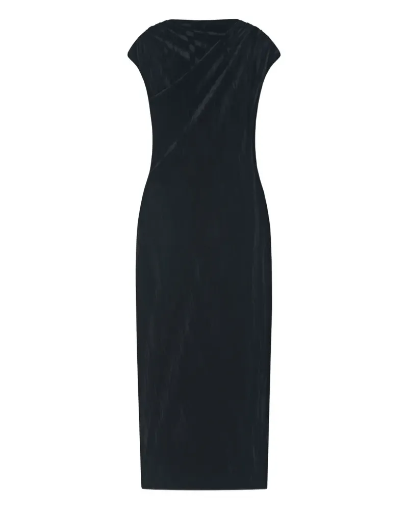 AERON Elowen draped midi dress - Schwarz Schwarz