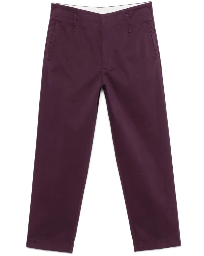 forte_forte Klassische Cropped-Hose - Violett Violett