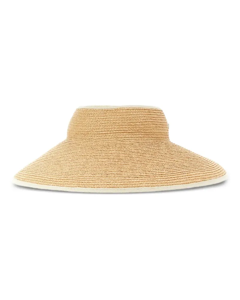 Helen Kaminski Mai woven wide-brim visor - Nude Nude