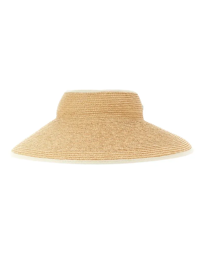 Helen Kaminski Mai woven wide-brim visor - Nude Nude