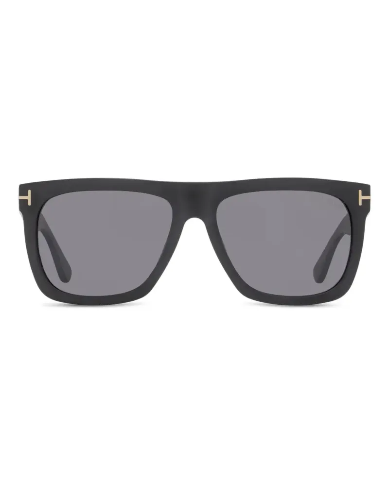 Tom Ford Eckige Morgan Sonnenbrille - Schwarz Schwarz