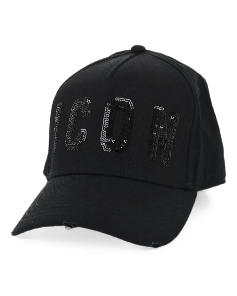 Dsquared2 sequin-embellished baseball cap - Schwarz Schwarz