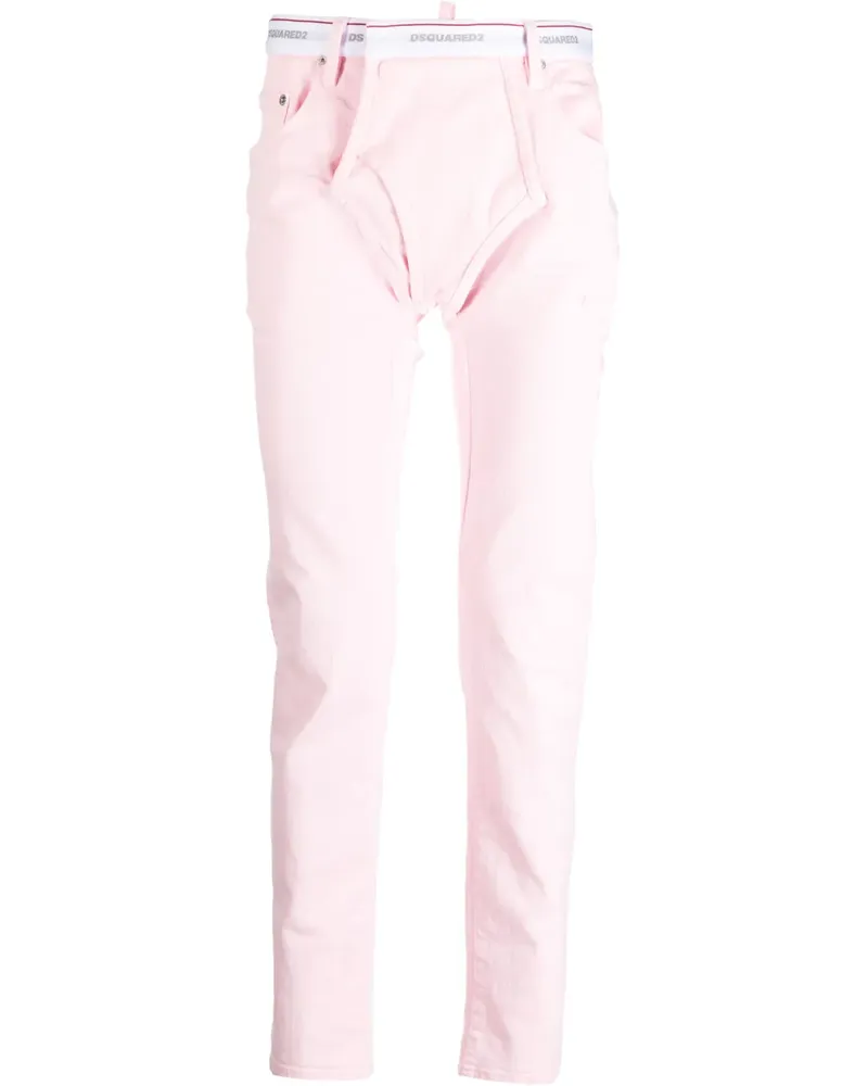 Dsquared2 Gerade Hose im Slip-Design - Rosa Rosa
