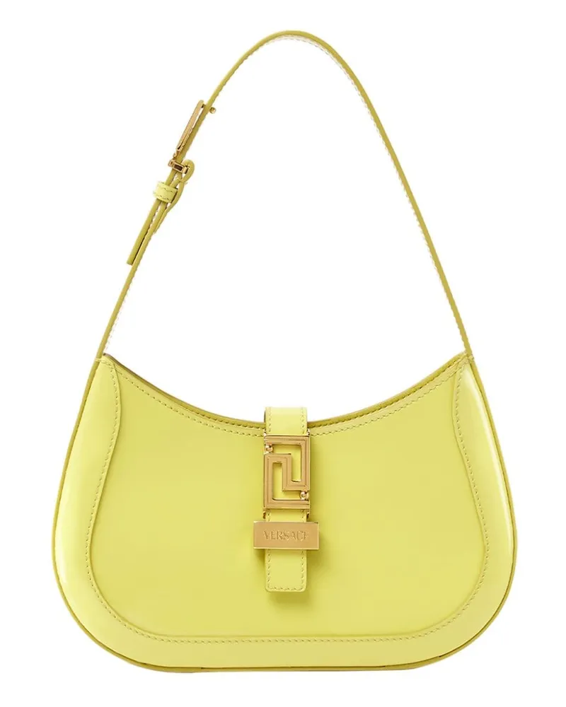 Versace Schultertasche mit Greca-Detail - Gelb Gelb