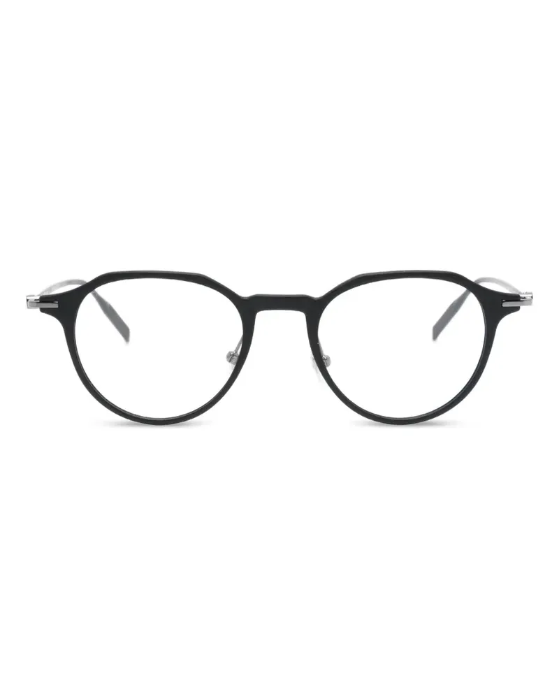 Montblanc Brille mit rundem Gestell - Schwarz Schwarz