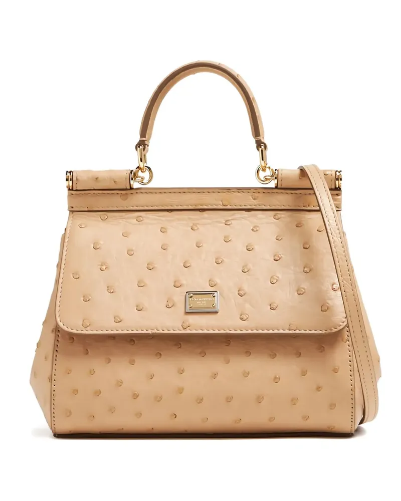 Dolce & Gabbana Sicily Schultertasche - Nude Nude