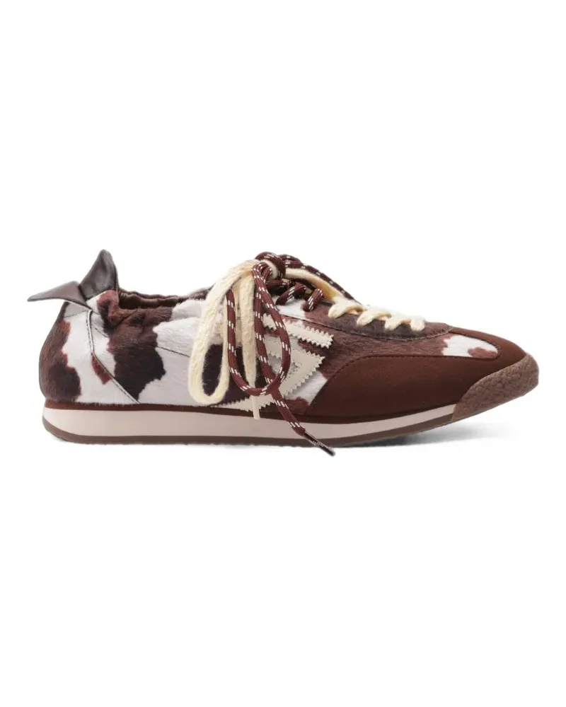 Puraai Panther Sneakers mit Kuhprint - Braun Braun