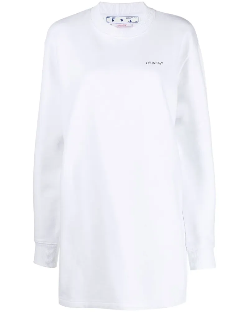 OFF-WHITE Sweatshirtkleid mit Pfeil-Print - Weiß Weiß