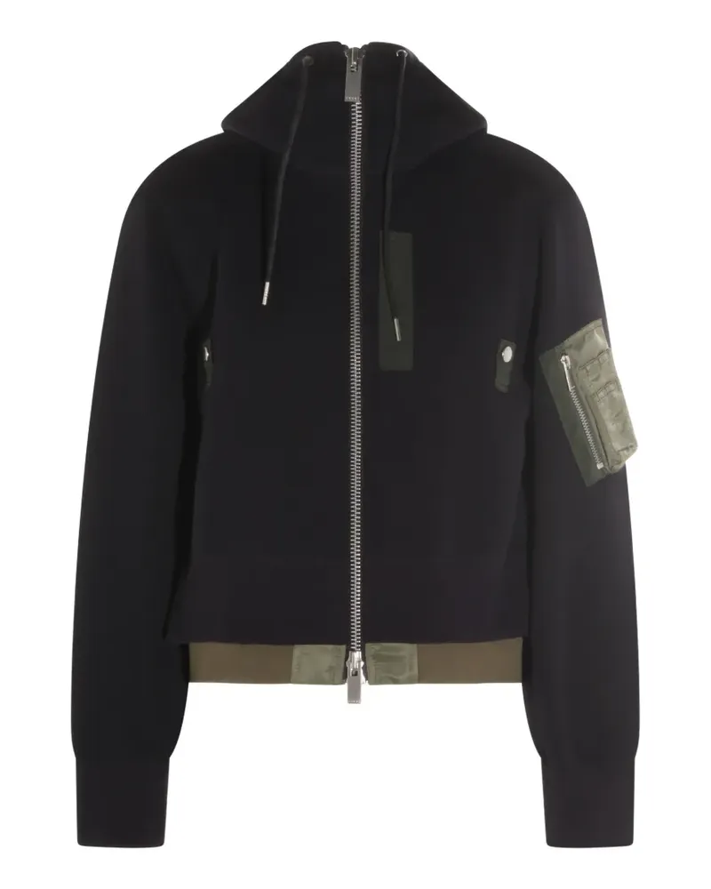 Sacai hooded pocket jacket - Blau Blau