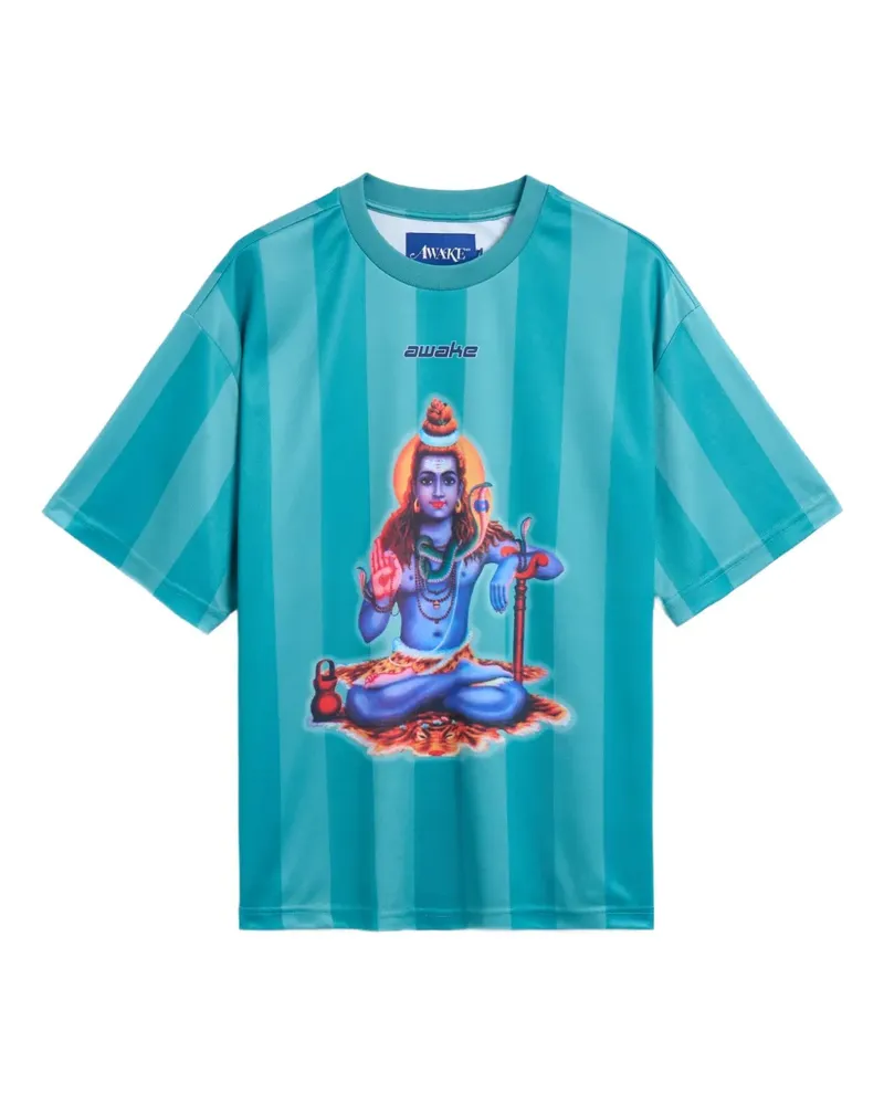 AWAKE NY T-Shirt mit grafischem Print - Blau Blau