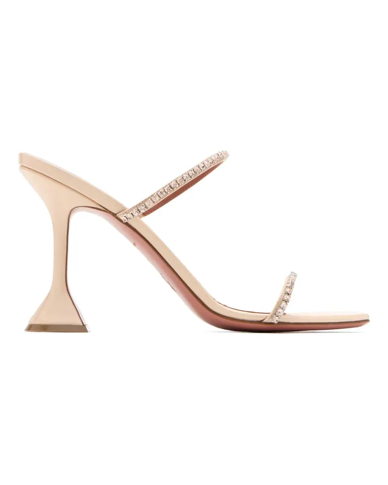 Amina Muaddi Gilda Sandalen mit Absatz 95mm - Nude Nude