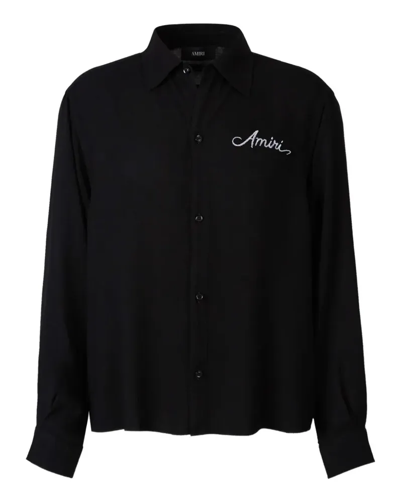 Amiri Besticktes T-Shirt mit Bandana-Patch - Schwarz Schwarz