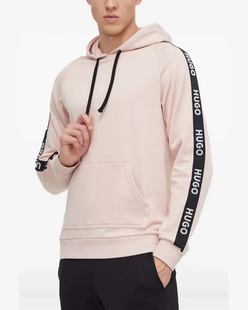 HUGO BOSS Sweatshirt mit Logo-Streifen - Rosa Rosa