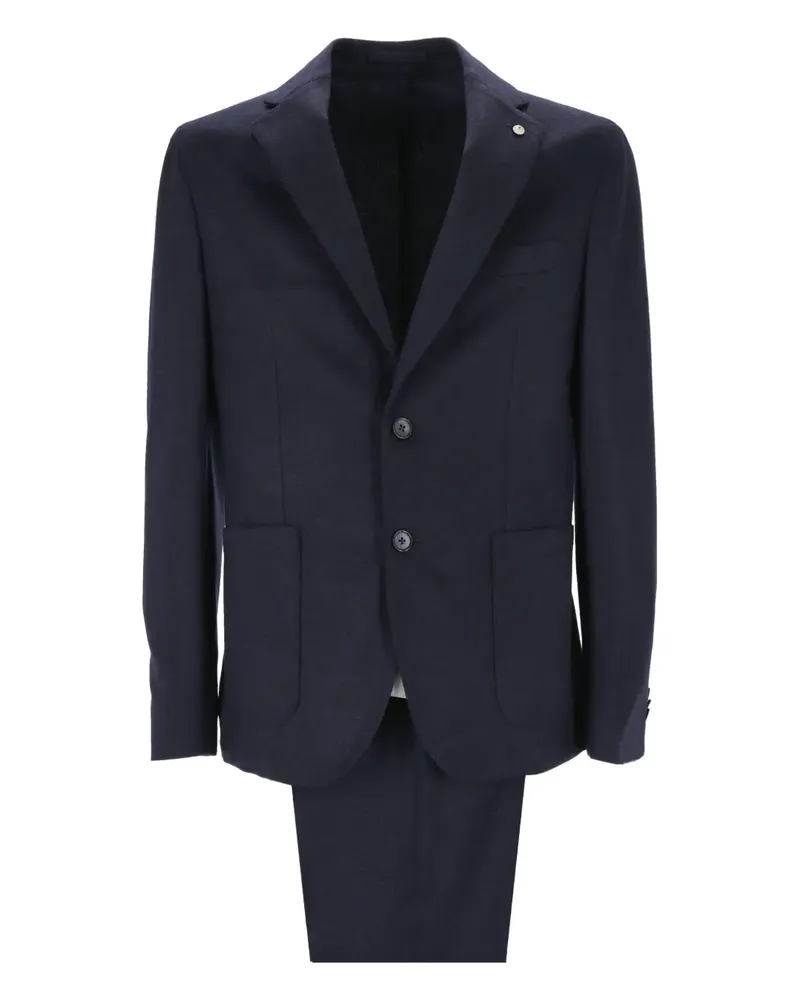 Luigi Bianchi Mantova Einreihiger Anzug - Blau Blau