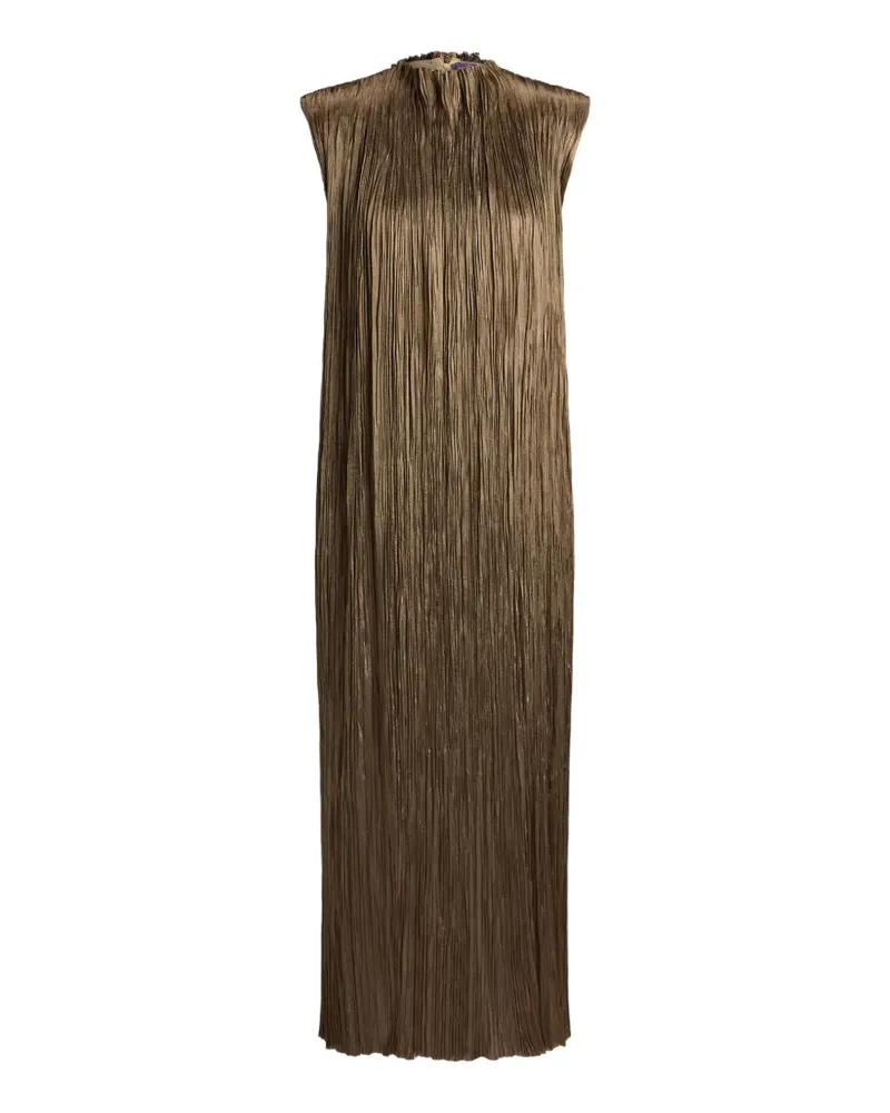 Ralph Lauren Virna Midikleid mit Falten - Gold Gold