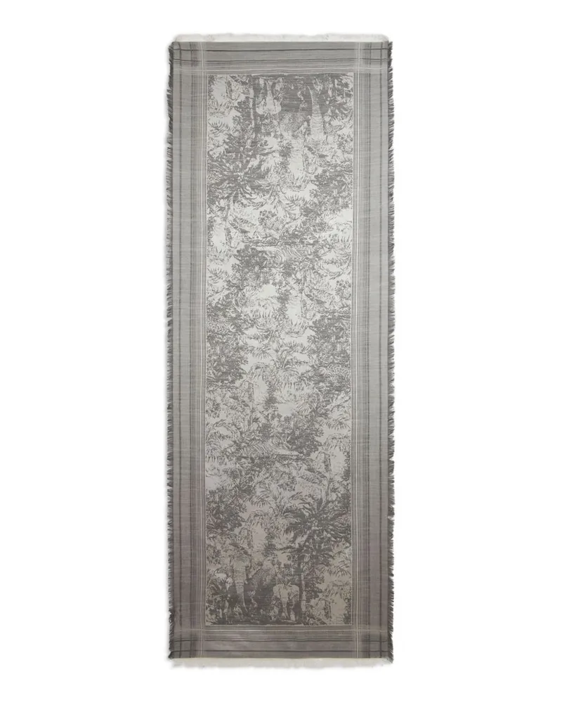 Etro Schal mit Jacquardmuster - Grau Grau