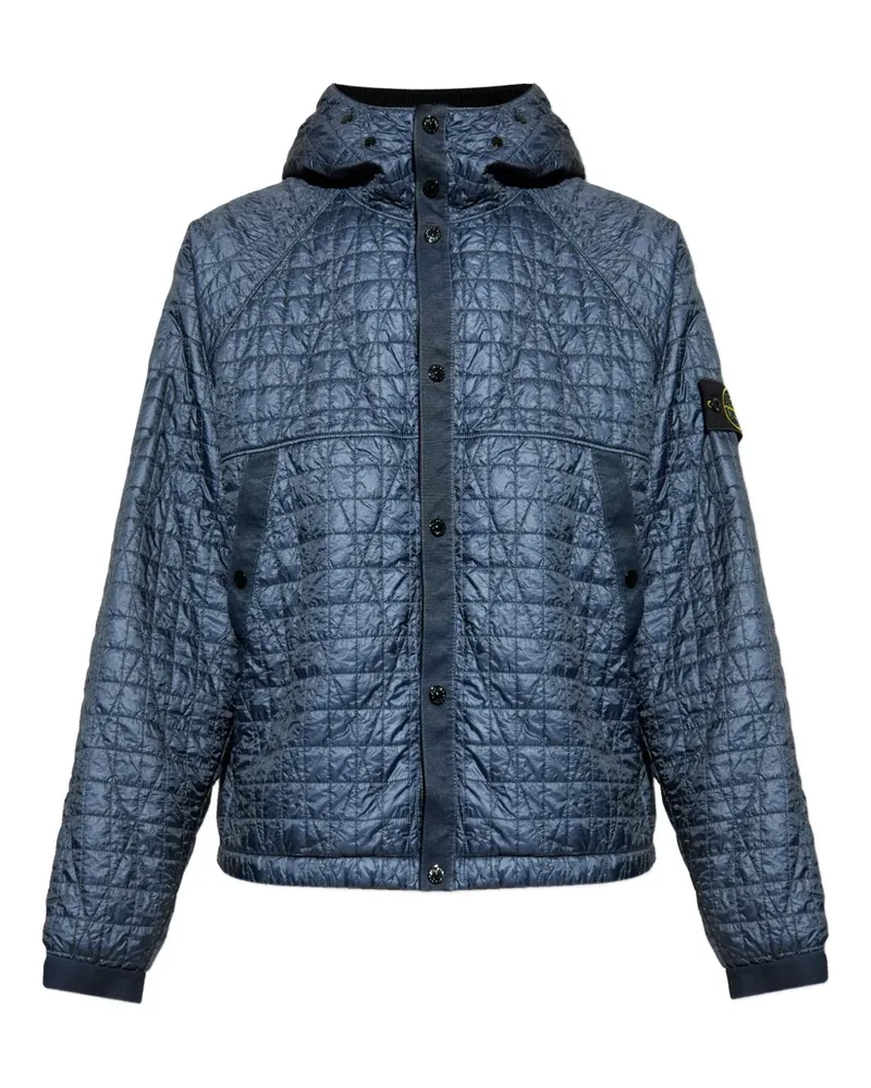 Stone Island 4100023 Steppjacke mit Logo-Patch - Blau Blau
