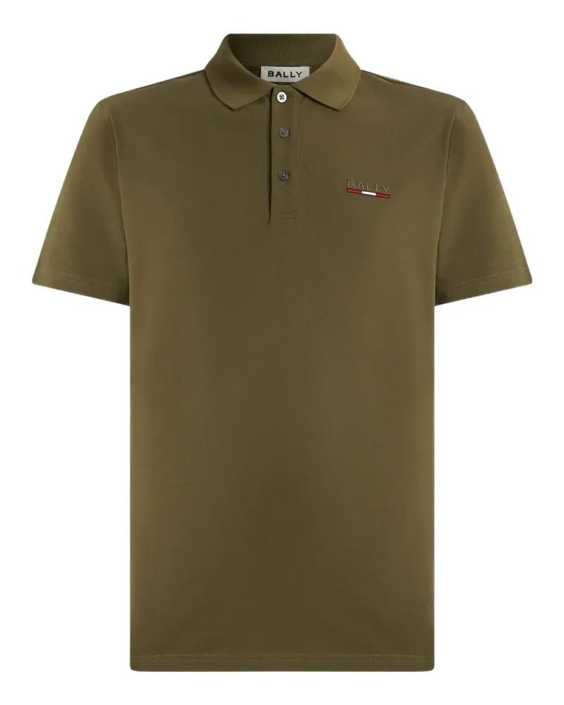Bally Poloshirt mit Logo-Stickerei - Grün Grün