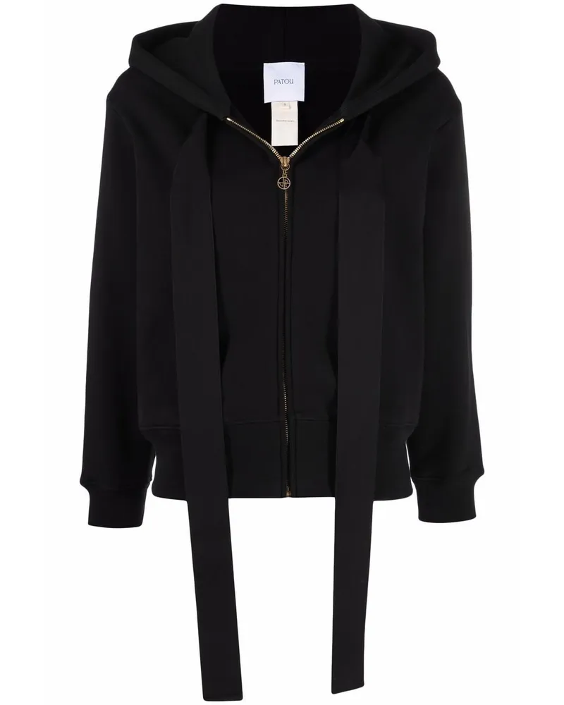 Patou Kapuzenjacke mit Logo-Stickerei - Schwarz Schwarz