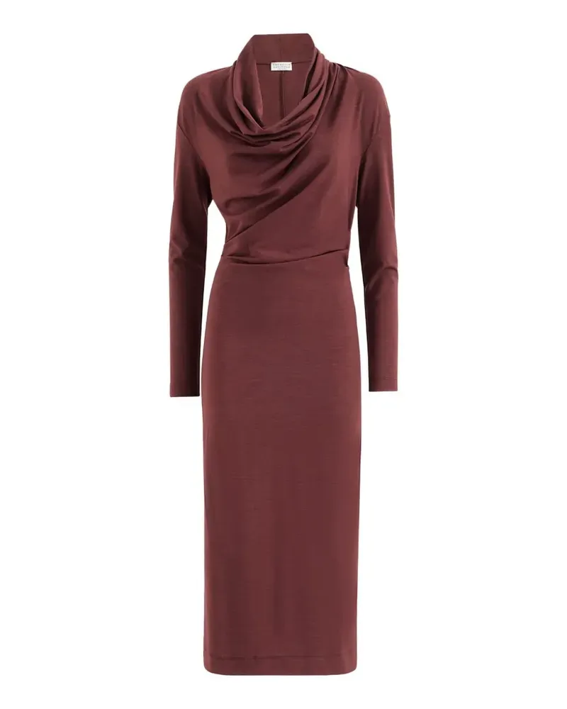 Brunello Cucinelli Jerseykleid mit Monili - Rot Rot