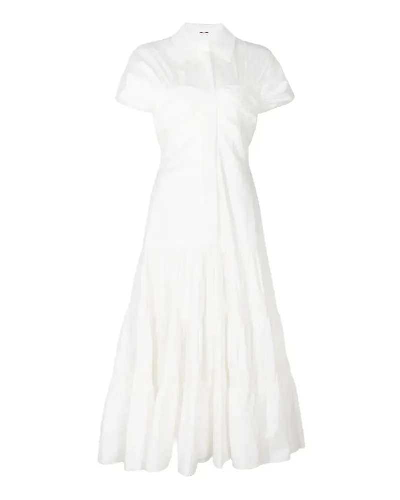 Alexis Carosini short-sleeve midi dress - Weiß Weiß