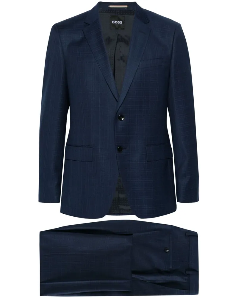 HUGO BOSS Karierter Anzug aus Schurwolle - Blau Blau
