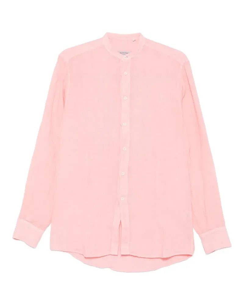 Daniele Alessandrini band-collar long-sleeve shirt - Rosa Rosa