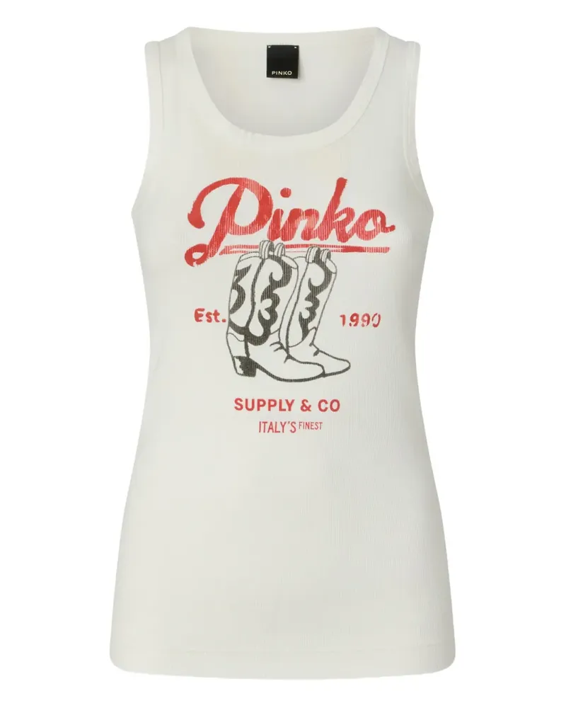 Pinko Tanktop mit Print - Nude Nude