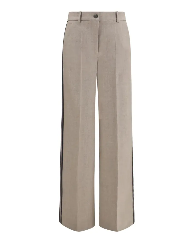 P.A.R.O.S.H. P.A.R.O H. side-stripe wide-leg trousers - Nude Nude