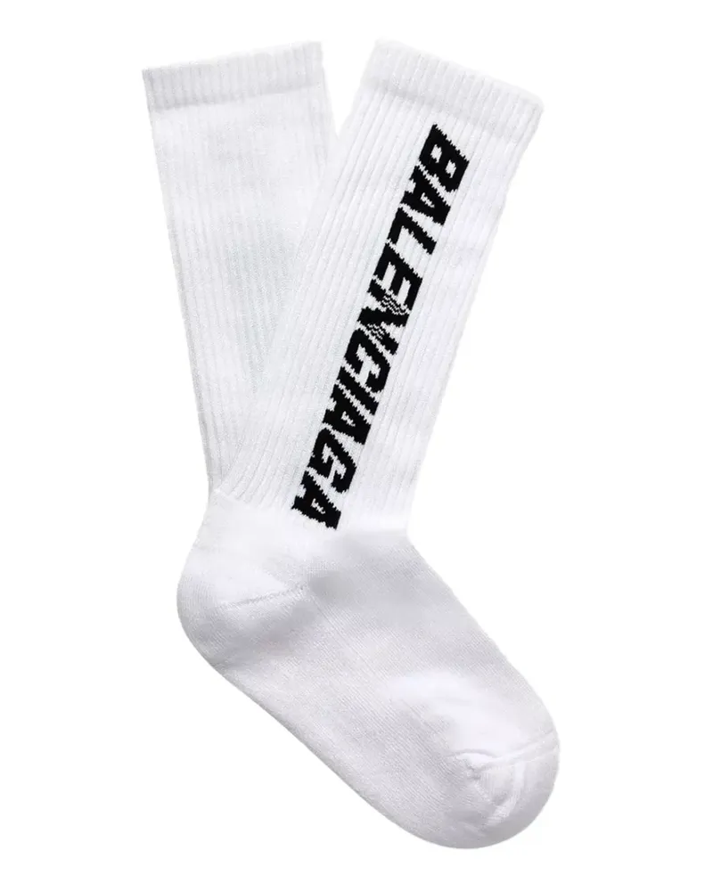Balenciaga Racer Intarsien-Socken - Weiß Weiß