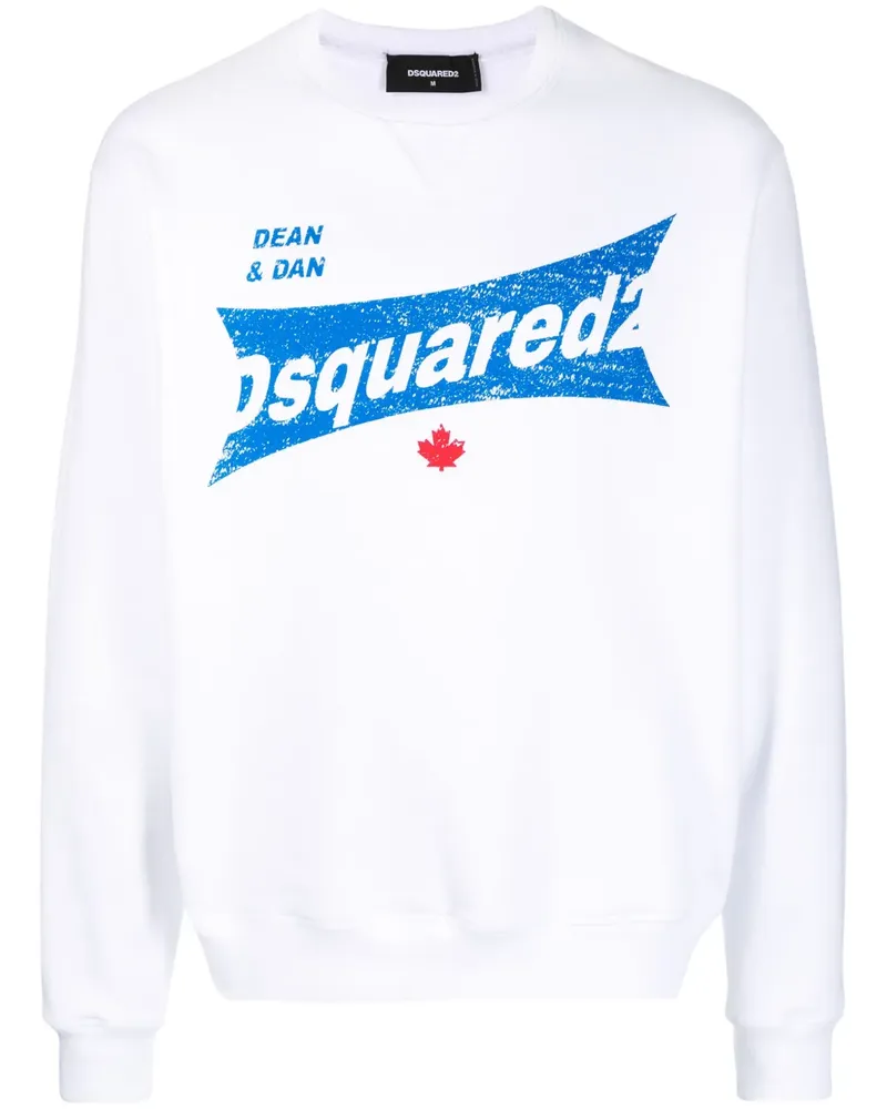 Dsquared2 Sweatshirt mit Logo-Print - Weiß Weiß