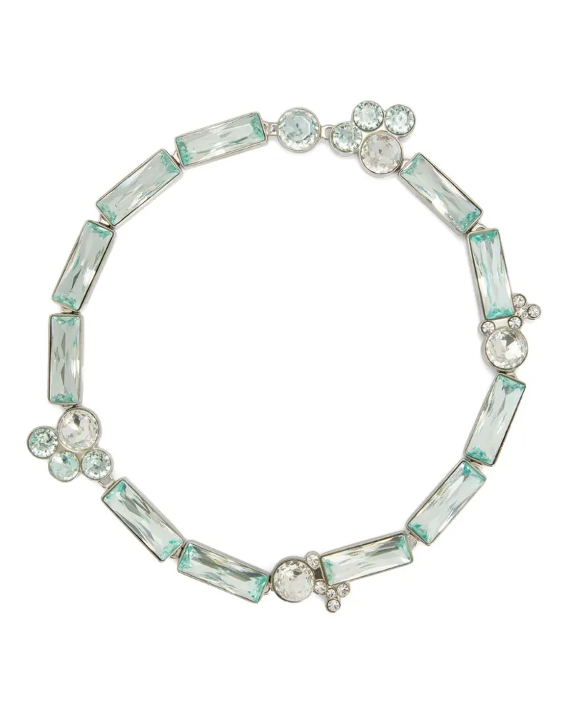 Jil Sander Halskette mit Strass - Silber Silber