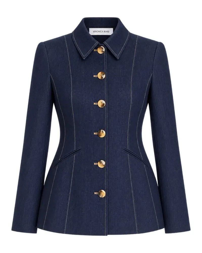 Veronica Beard Taillierte Jacke mit Knöpfen - Blau Blau
