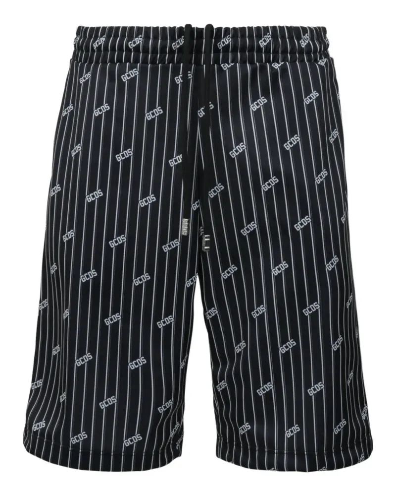 GCDS Shorts mit Nadelstreifen - Schwarz Schwarz