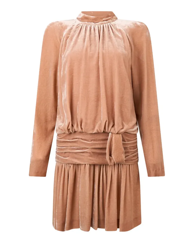 Alberta Ferretti Minikleid mit Falten - Orange Orange