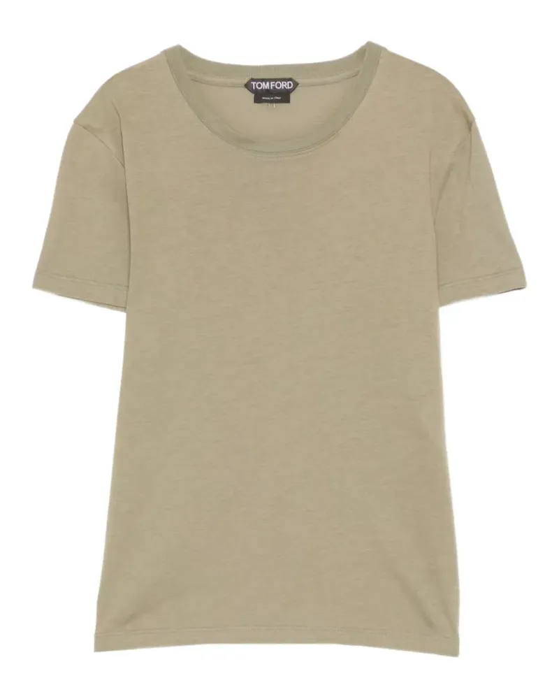 Tom Ford T-Shirt mit Logo-Stickerei - Grün Grün
