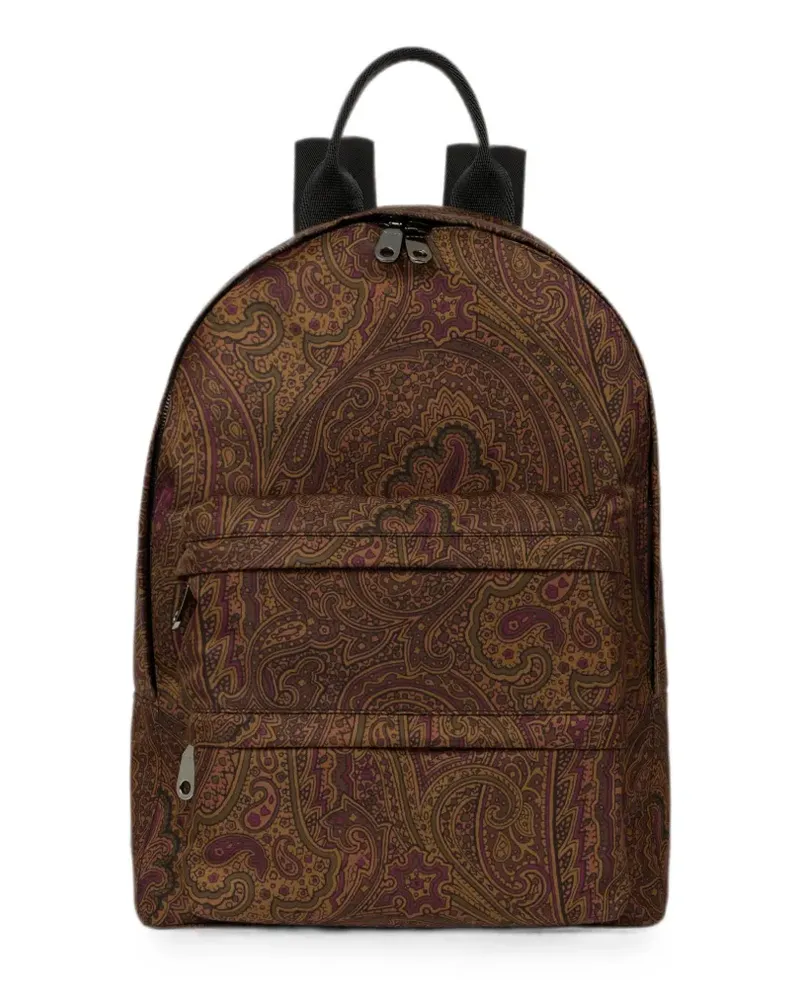 Etro Rucksack aus Nylon mit Arnica-Motiv - Braun Braun